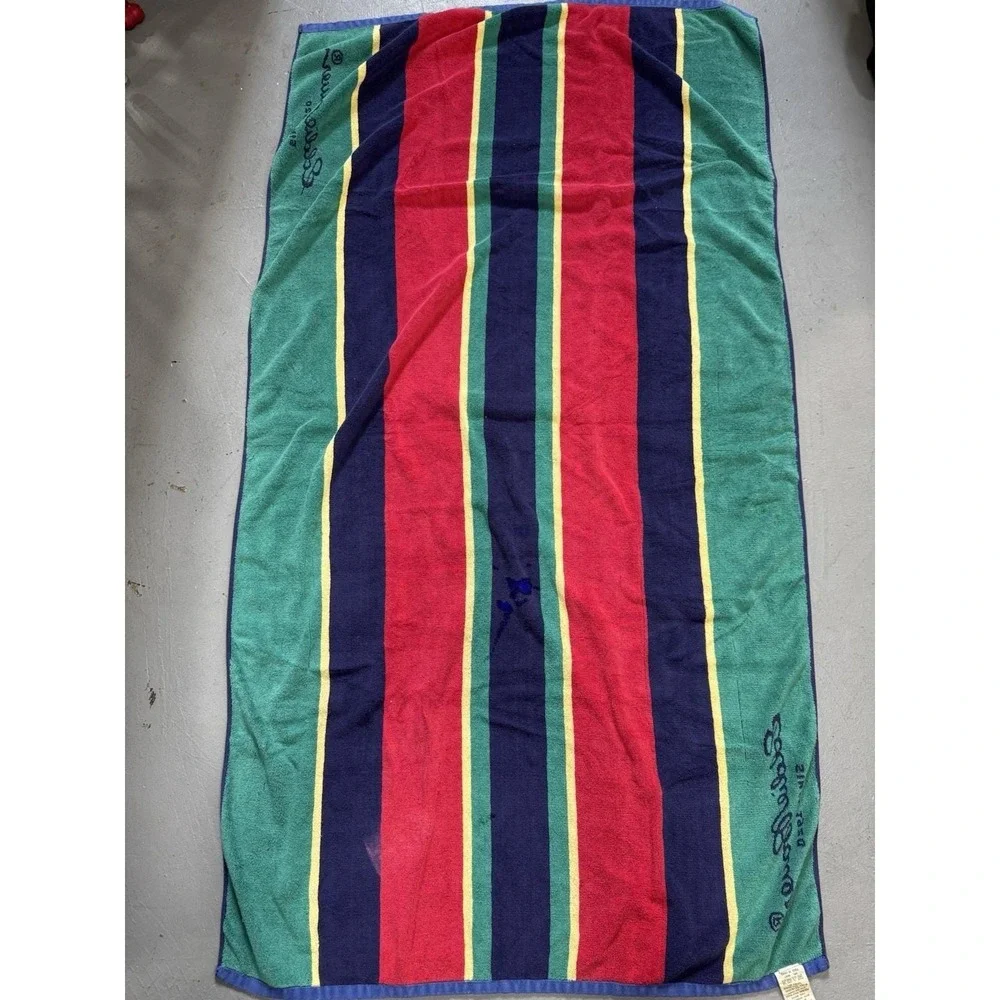 VTG 2 Eddie Bauer Beach Towels Sheet Nautical Stripes Towel READ
